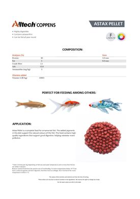 ASTAX PELLET корм для декоративних риб, 3.0 мм, 15 кг