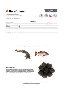 GIANT корм для риболовлі Alltech Coppens, 28.0 мм, 20 кг
