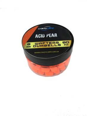 Crazy Carp Acid Pear Wafters Dumbells (кислая груша) – прикормка для рыбалки, 6 мм