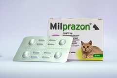 Милпразон (KRKA) таблетки от гельминтов для котят от 0.5 кг до 2 кг 4мг/10мг, 4 таб блистер