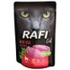Вологий корм для дорослих котів Dolina Noteci RAFI cat з телятиною, 100 г 1 з 2