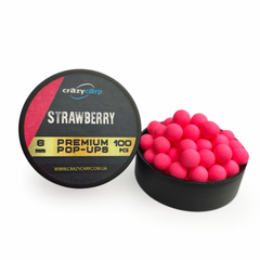 Crazy Carp Strawberry Pop-ups (клубника) - прикормка для рыбалки, 6 мм