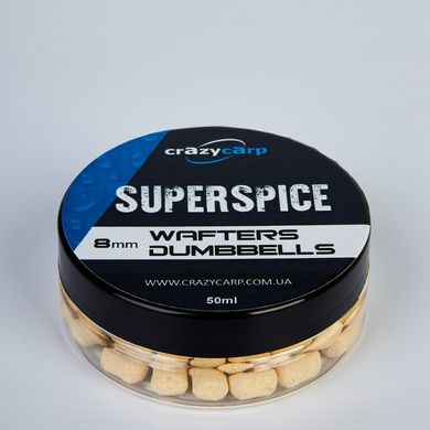Crazy Carp Super Spice Wafters Dumbells (Спеції) - прикормка для рибалки, 8мм