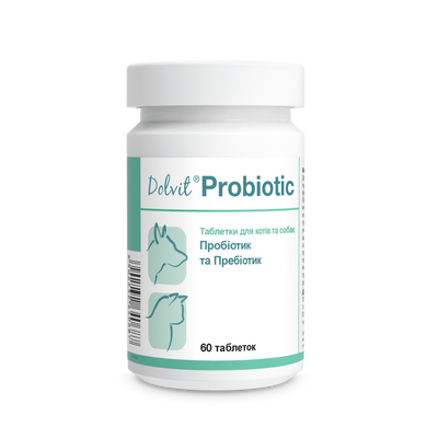 Долвит Пробиотик 60 таблеток для собак и кошек