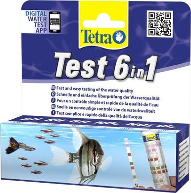 Тест полоски для определения качества воды Tetra Test 6 in 1