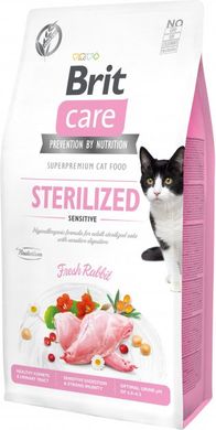 Сухой корм Brit Care Cat GF Sterilized Sensitive для стерилизованных кошек с чувствительным пищеварением, 7 кг