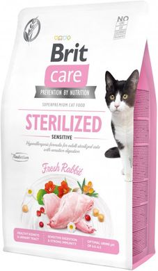 Сухий корм Brit Care Cat GF Sterilized Sensitive для стерилізованих котів з чутливим травленням, 7 кг