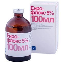 Енрофлокс 5% 100 мл, Livisto/Invesa- антибактеріальний ін'єкційний препарат